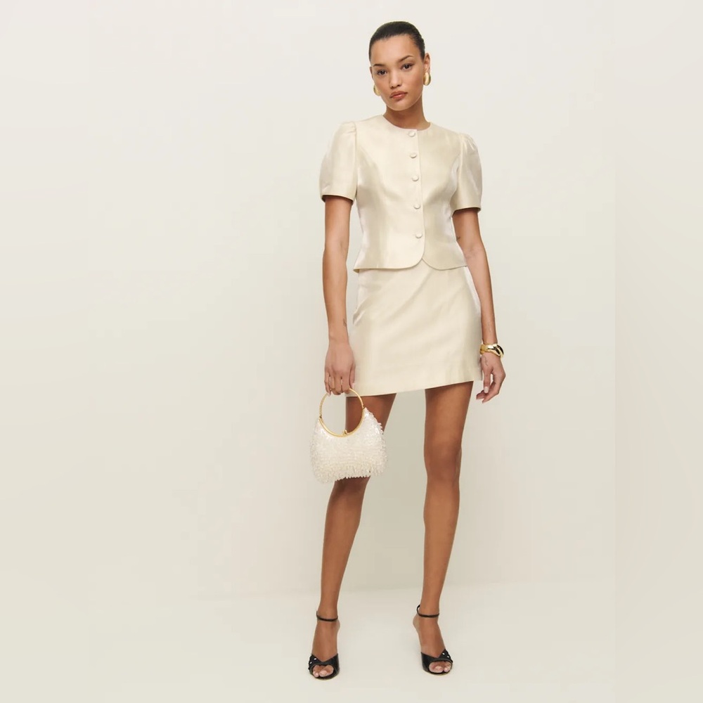 Reformation Mika Cream Mini Dress - Picture 4 of 16